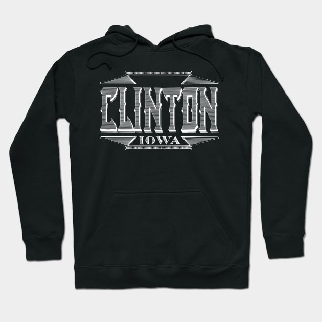 Vintage Clinton, IA Hoodie by DonDota